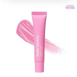 NWT Polite Society Polite Pout Glossy Lip Balm - Pink Grapefruit